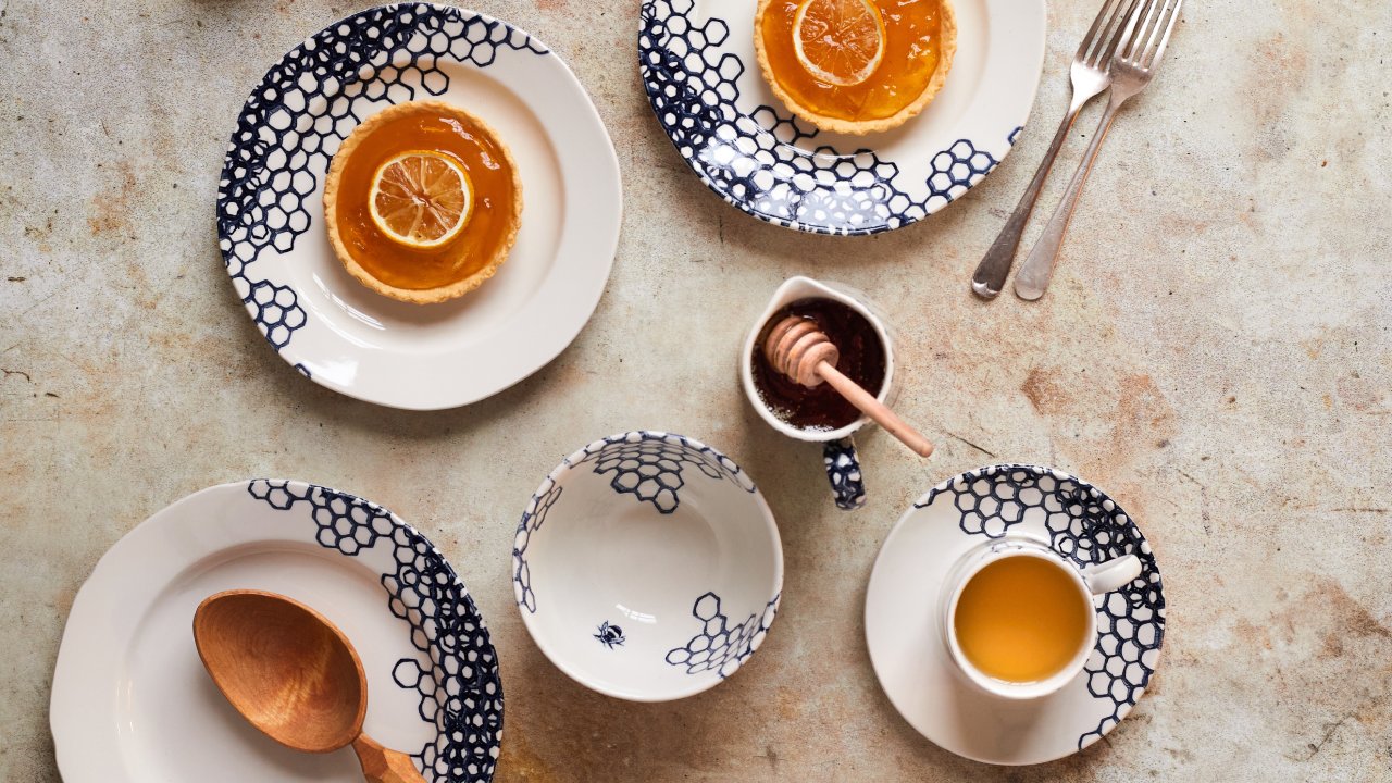 【Burleigh】Ink Blue Pollen コレクション 3点セット Burleigh_Collection_Pollen_1_R