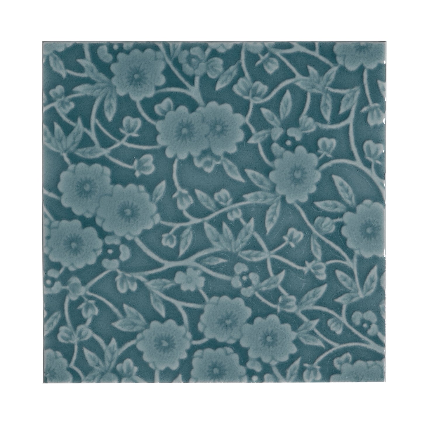 Burleigh x Craven Dunnill Jackfield Trivet Tile, Aquamarine
