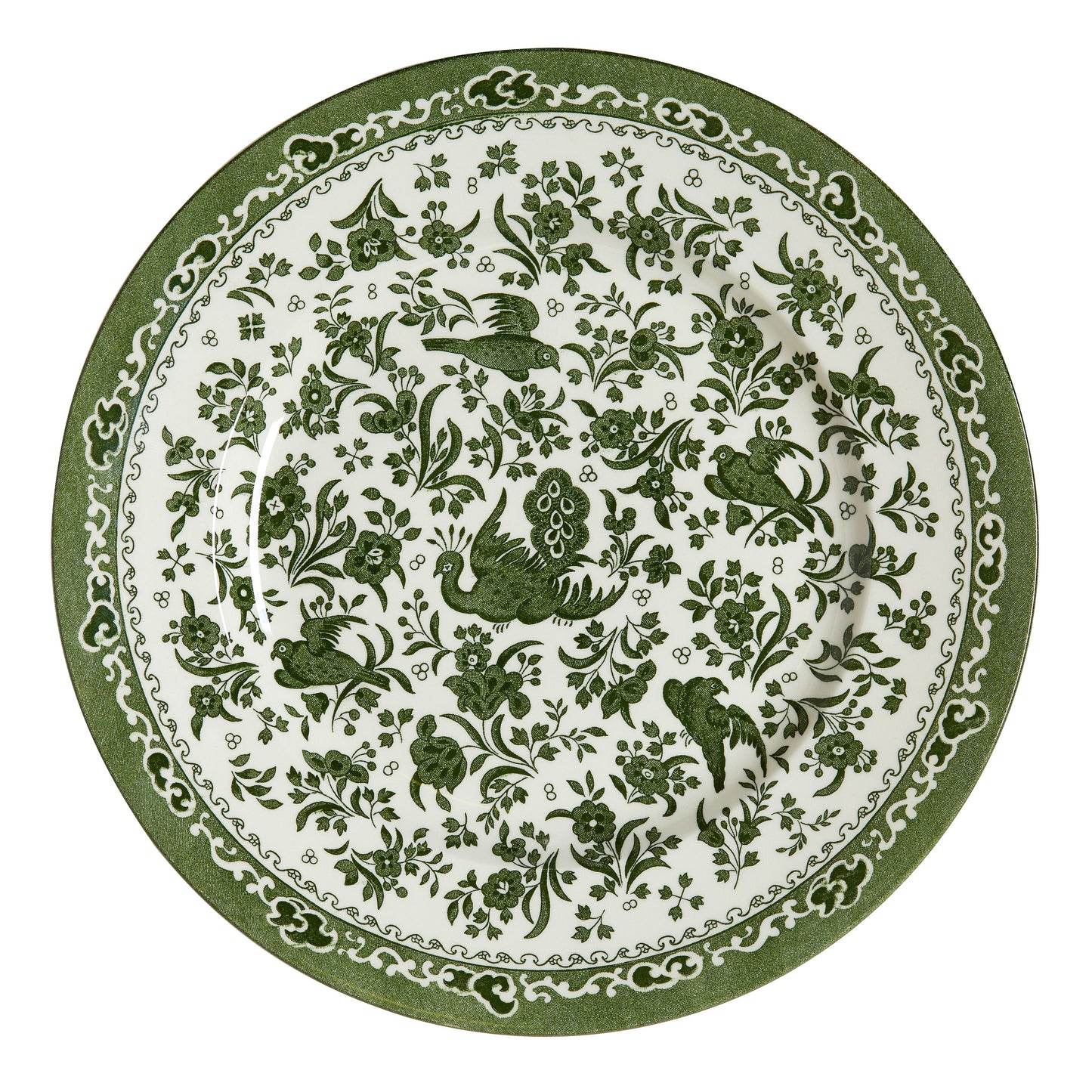 Green Regal Peacock Plate 25cm Seconds