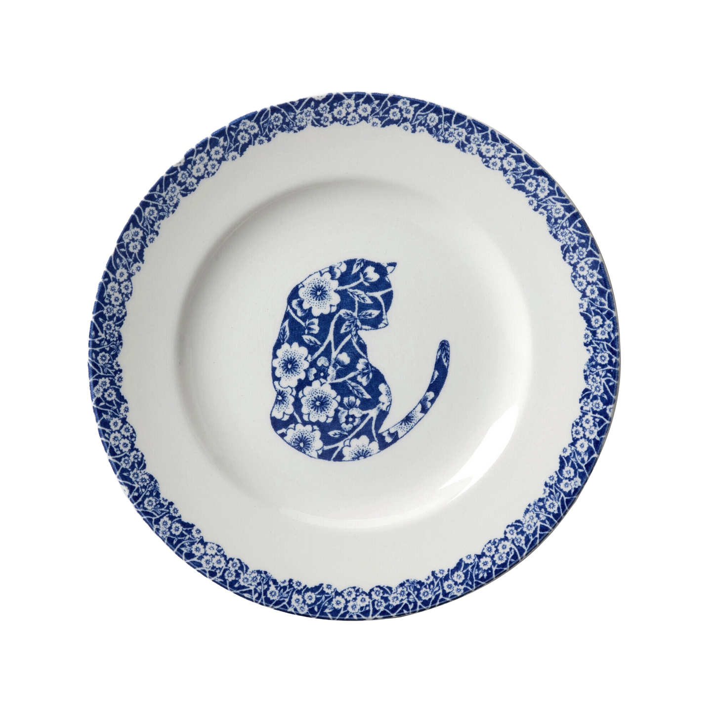 Blue Calico Cat 17.5cm Plate Seconds
