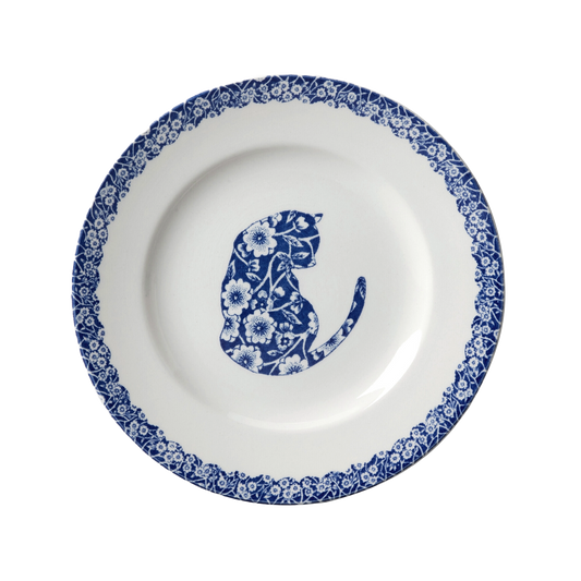 Blue Calico Cat 17.5cm Plate Seconds