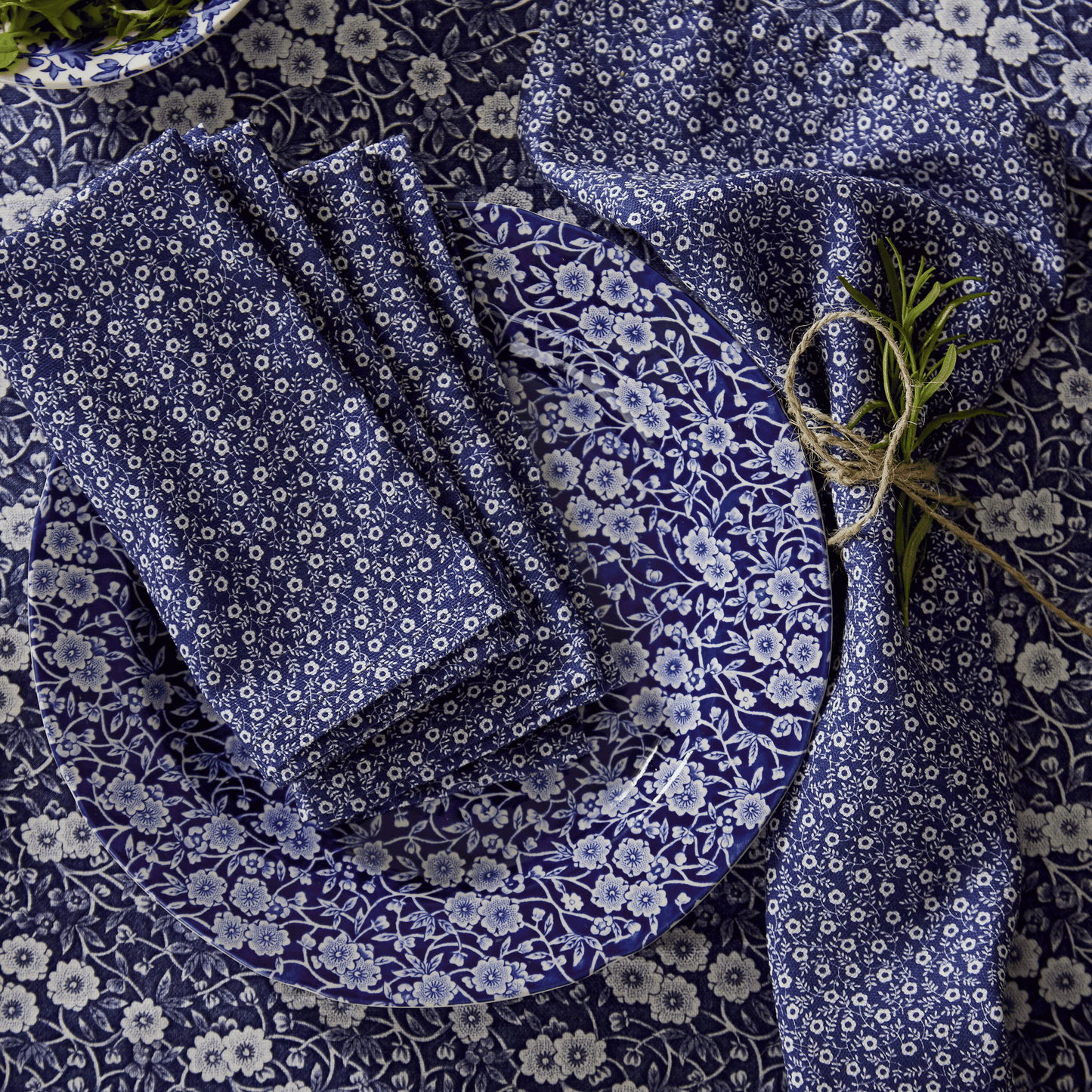 Burleigh x Bedeck of Belfast Blue Calico Napkins, Set of 4