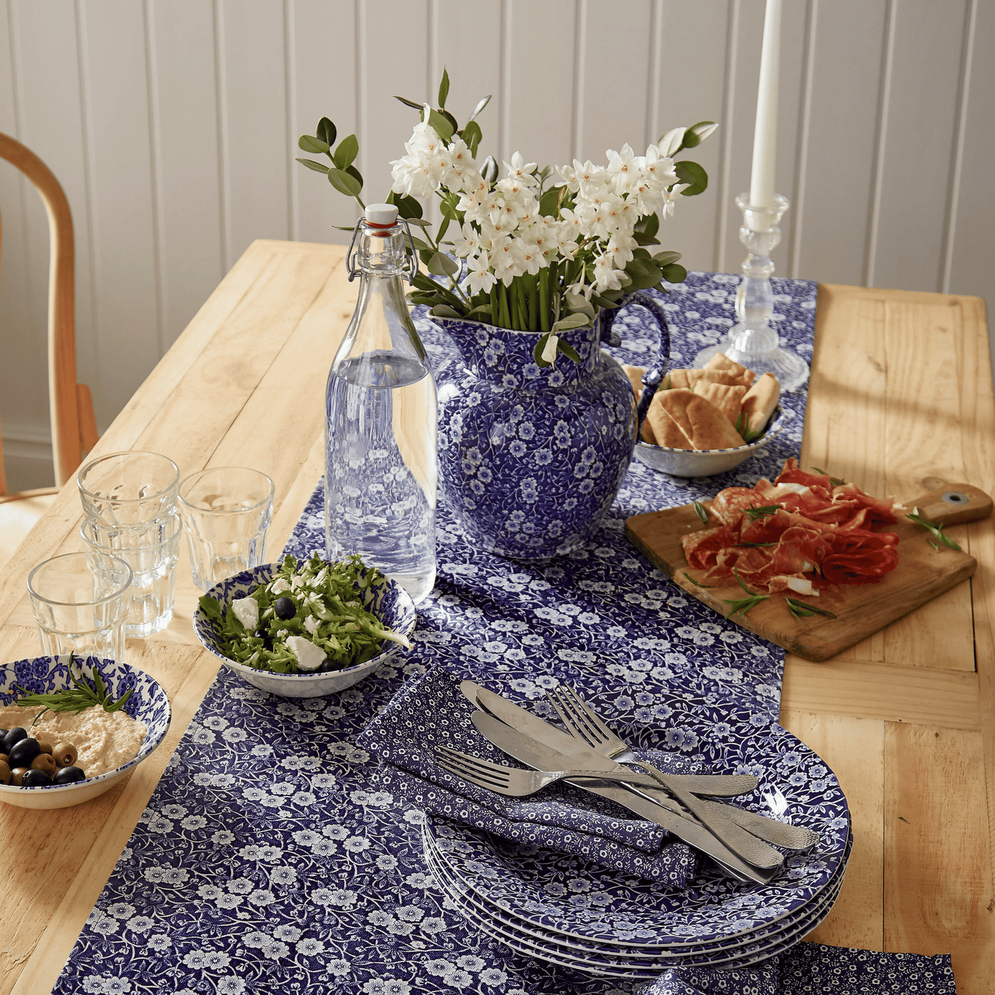 Burleigh x Bedeck of Belfast Blue Calico Table Runner