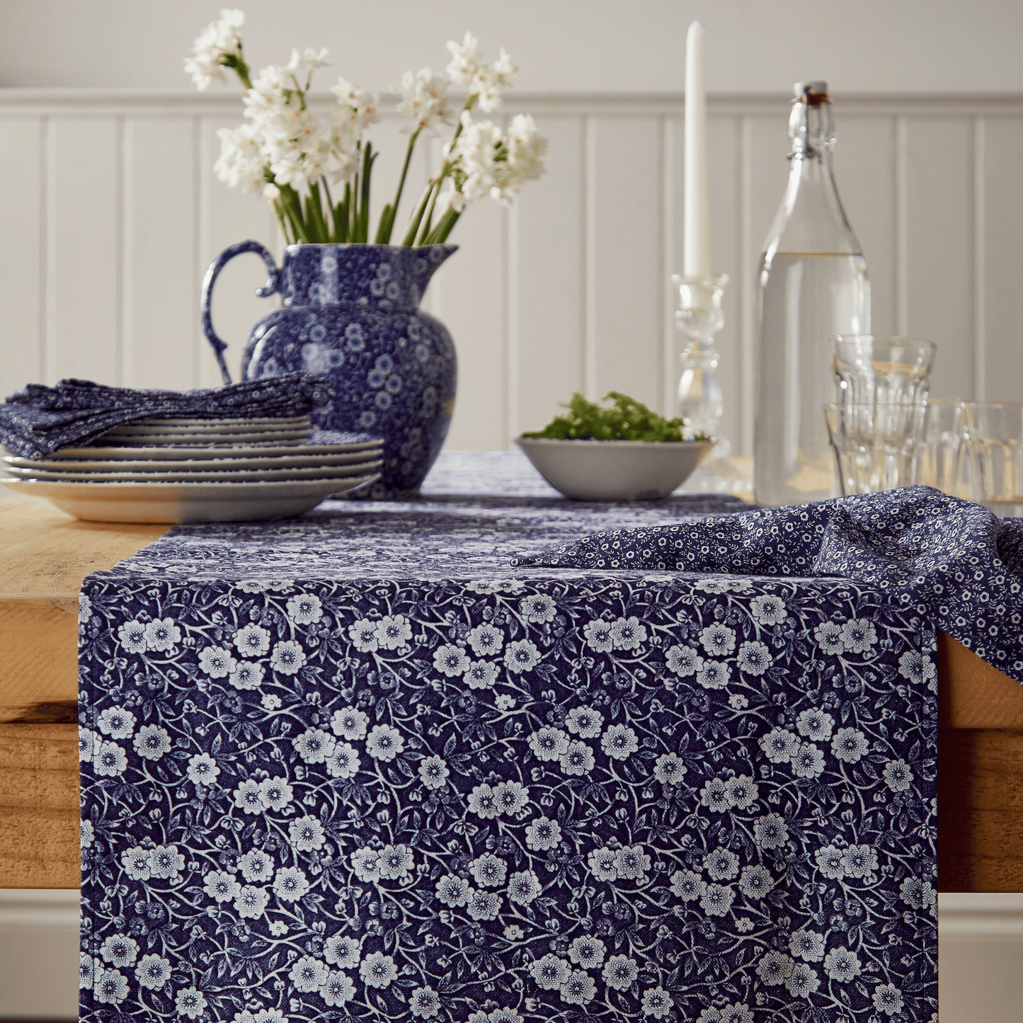 Burleigh x Bedeck of Belfast Blue Calico Table Runner