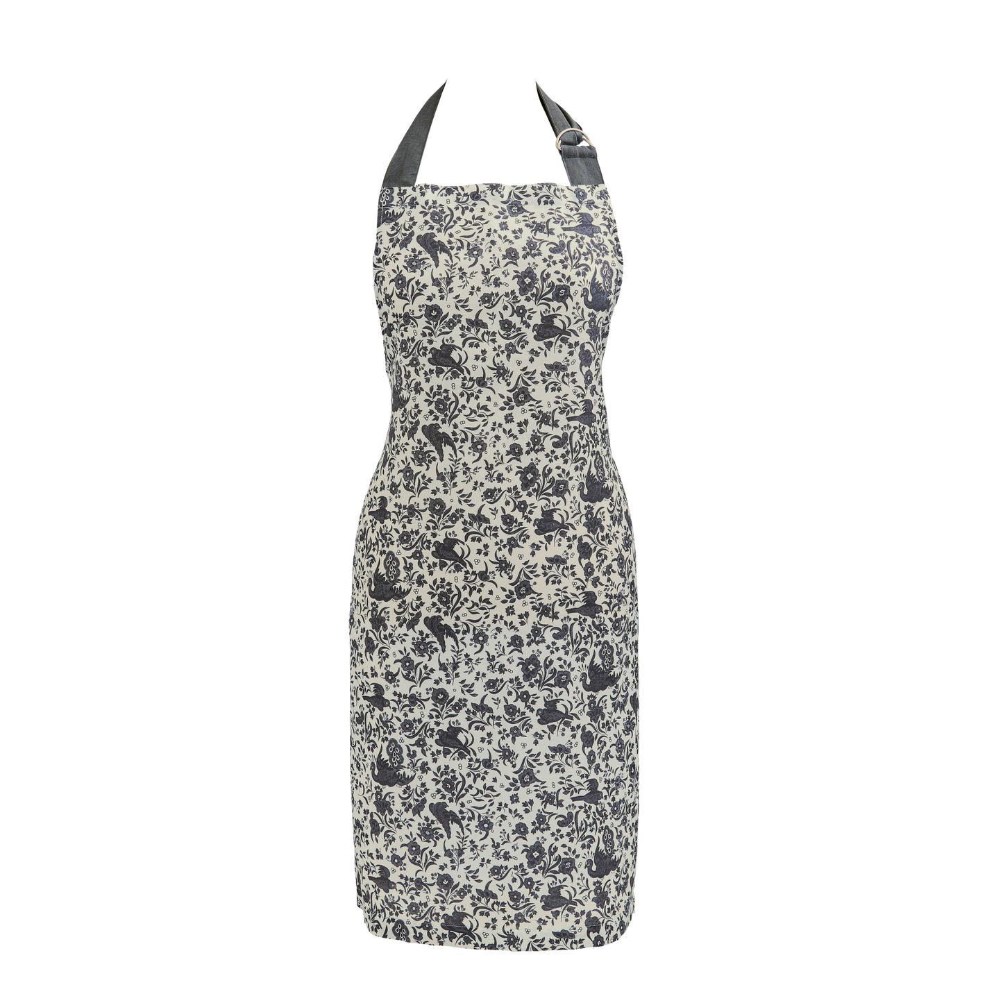 Burleigh x Bedeck of Belfast Charcoal and White Regal Peacock Apron