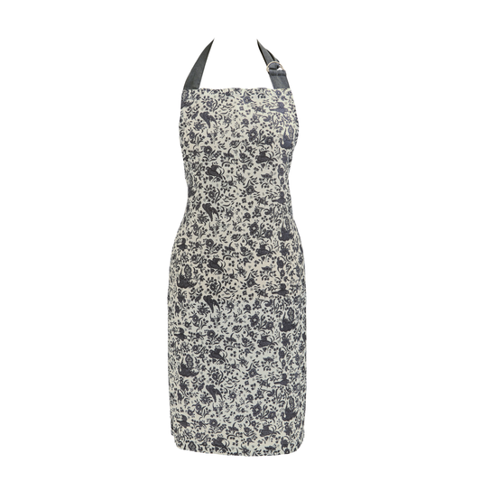 Burleigh x Bedeck of Belfast Charcoal and White Regal Peacock Apron