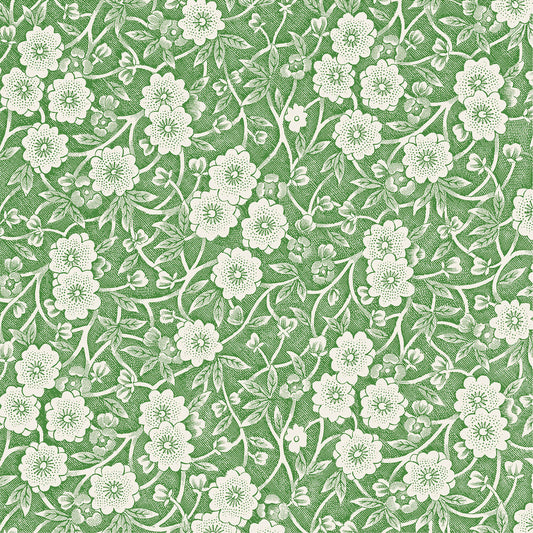 Burleigh x Hester & Cook Green Calico Cocktail Napkins, Pack of 20