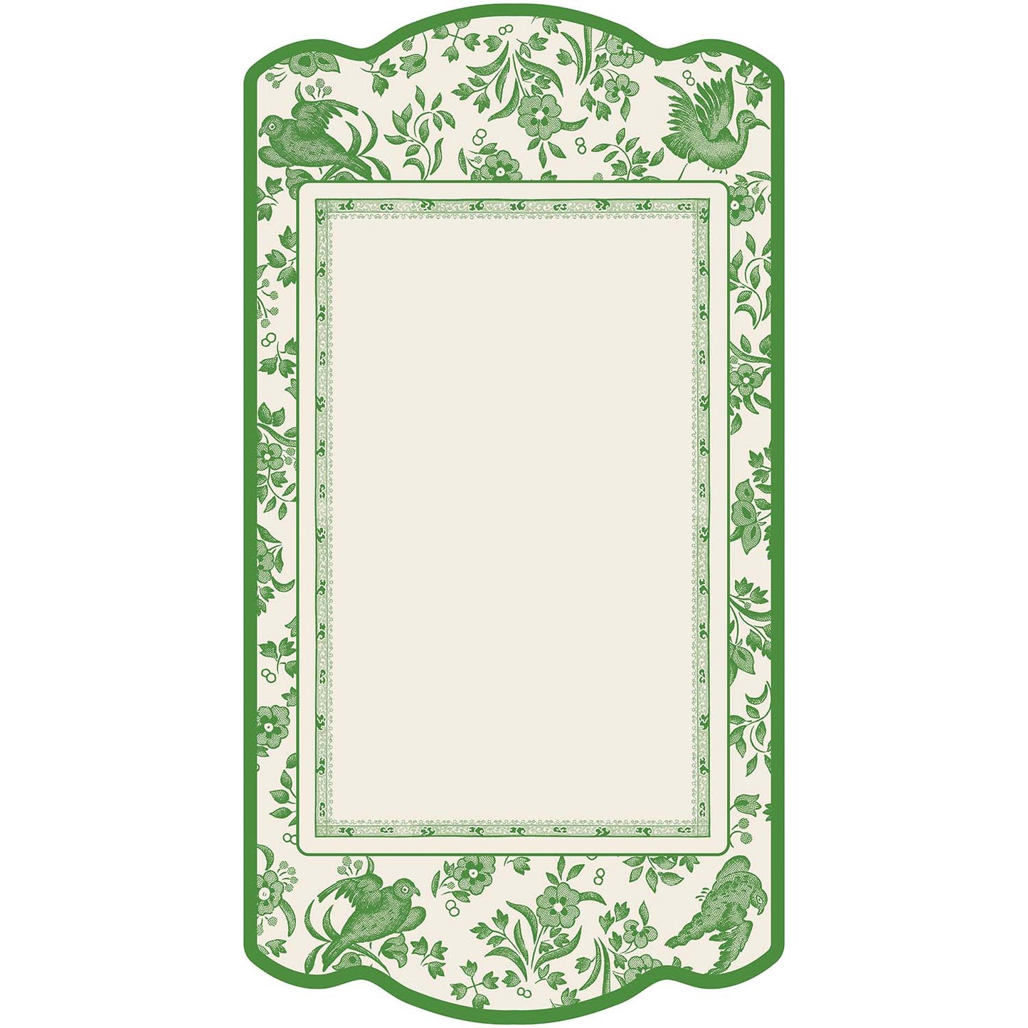 Burleigh x Hester & Cook Green Regal Peacock Table Cards, Pack of 12