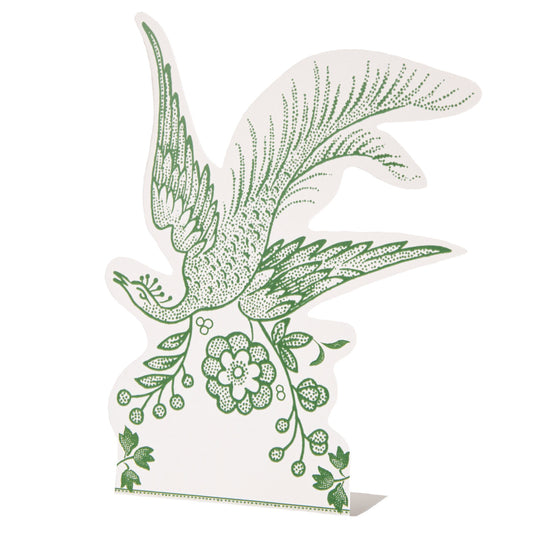 Burleigh x Hester & Cook Green Asiatic Pheasants Place Cards, Pack of 12