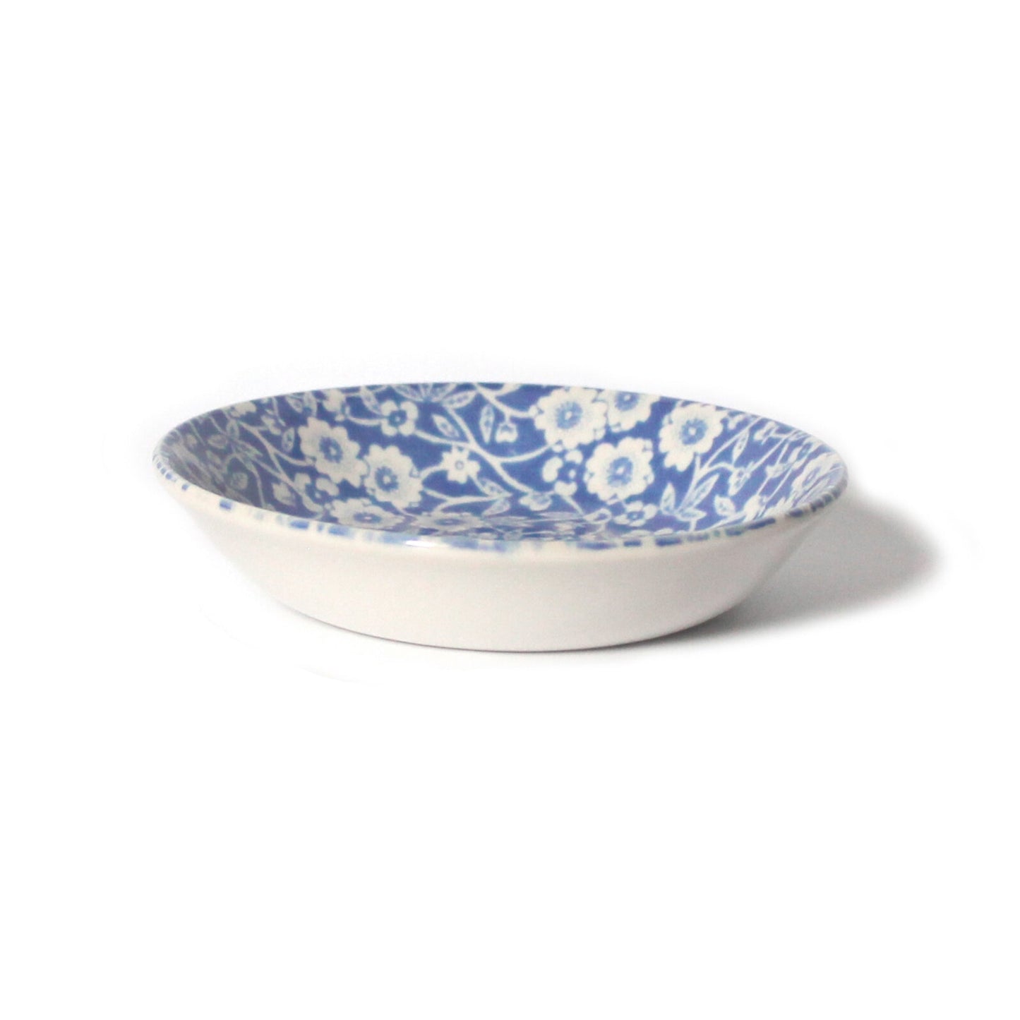 Pale Blue Calico Butter Pat Dish 12cm/4.75"