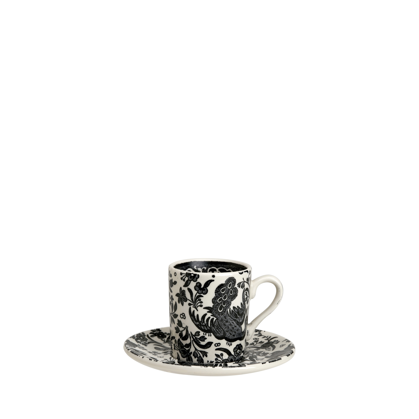 Black Regal Peacock Espresso Cup and Saucer