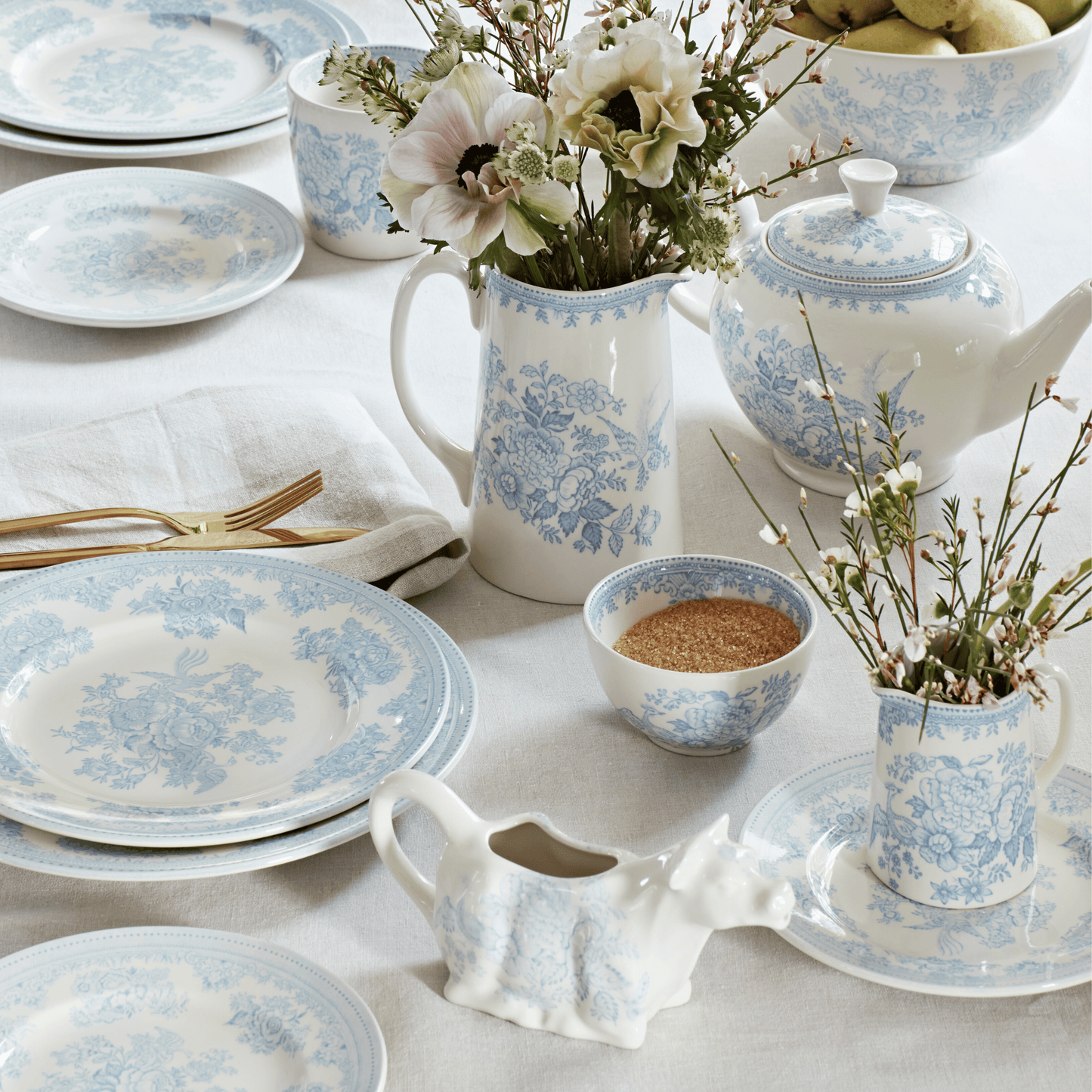 Blue Asiatic Pheasants Pudding / Soup Bowl 20.5cm/8"