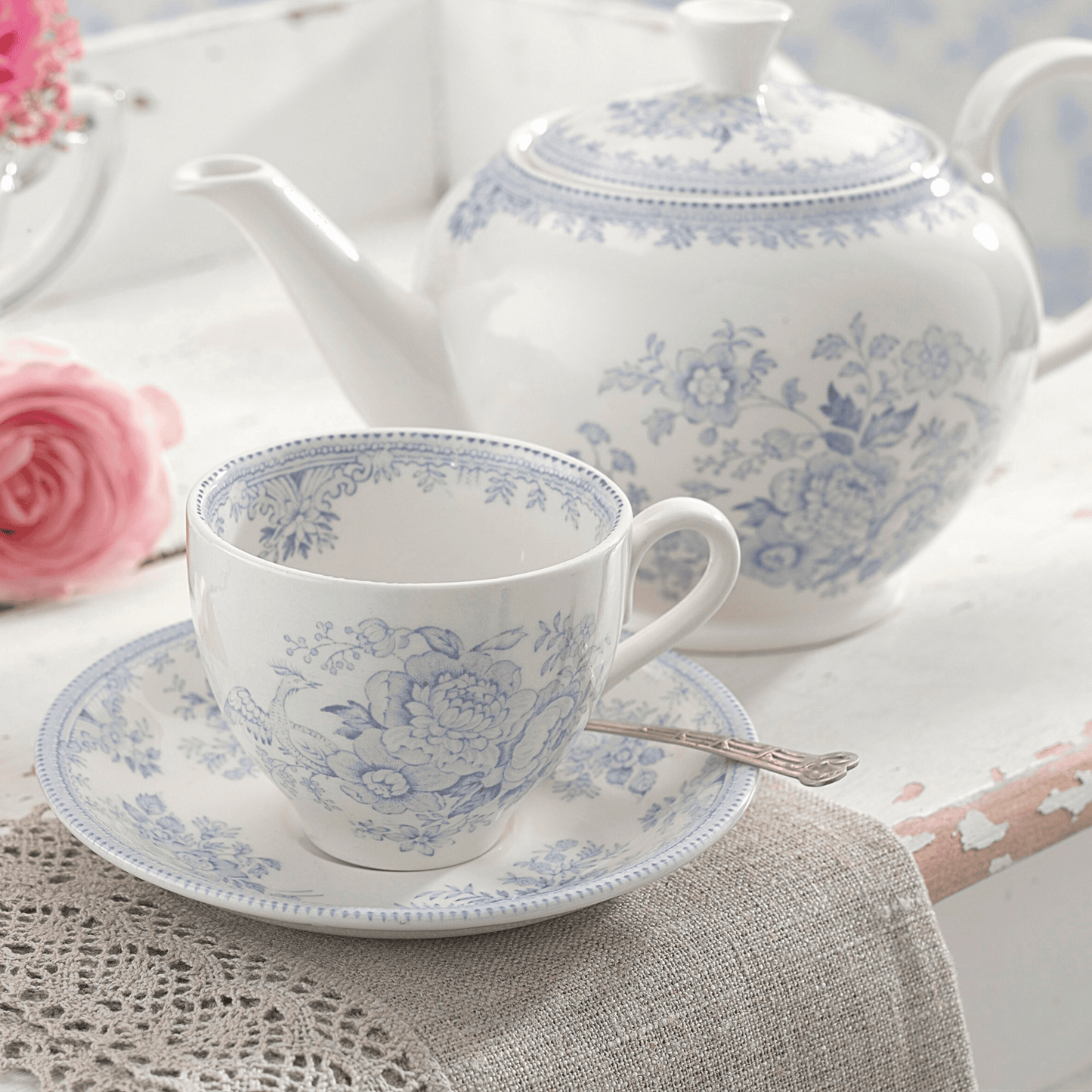 Blue Asiatic Pheasants Tea Saucer Seconds
