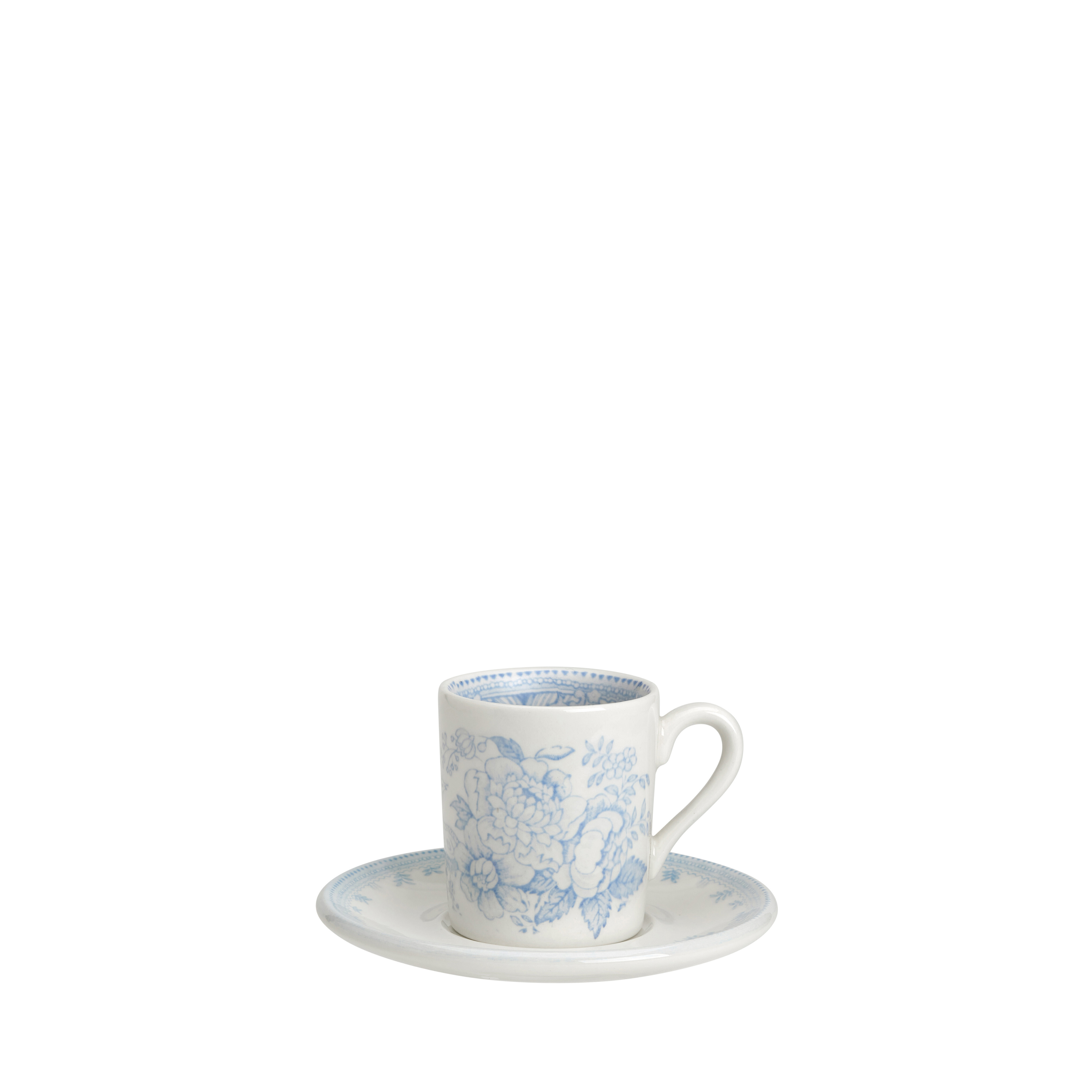 Blue Asiatic Pheasants Espresso Cup and Saucer – Burleigh Pottery