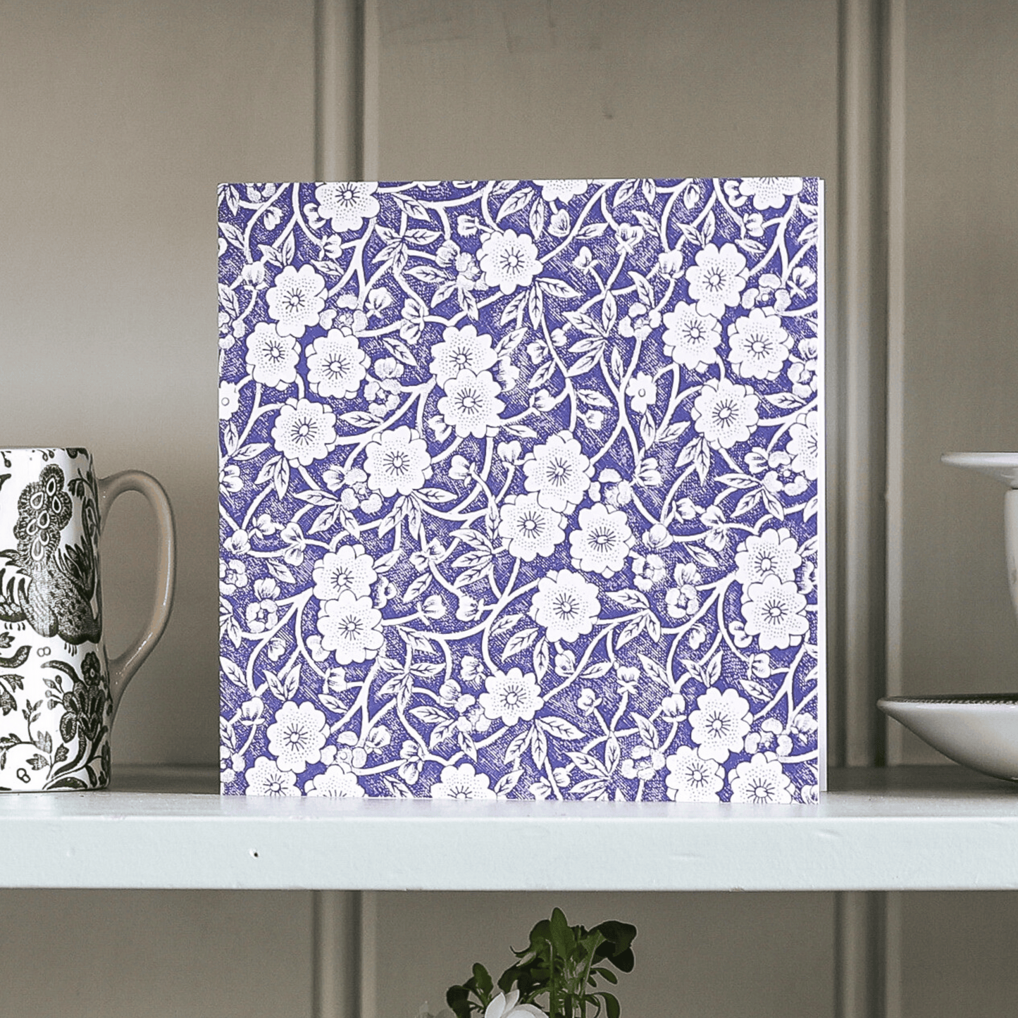 Burleigh Blue Calico Greeting Card
