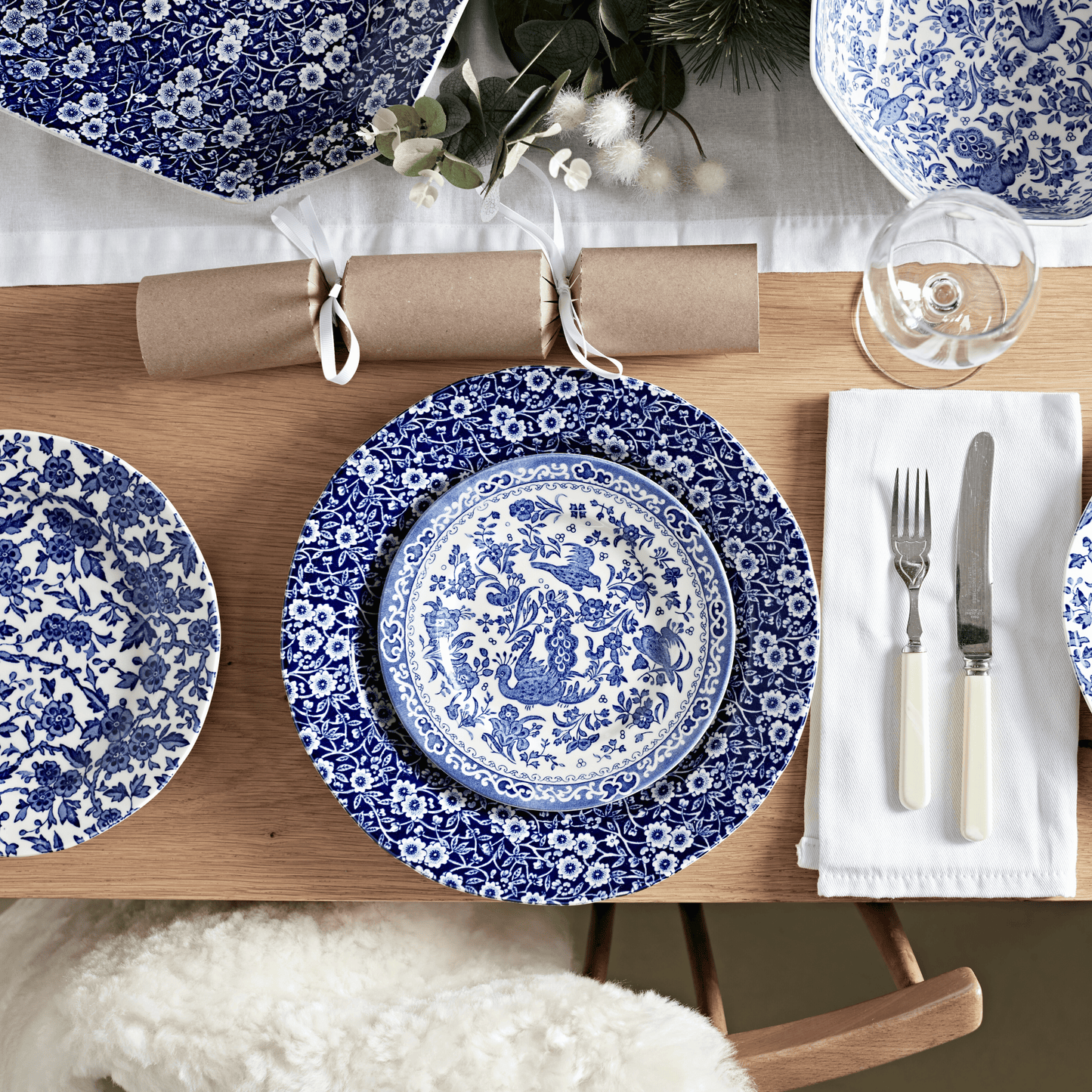 Blue Regal Peacock Plate 17.5cm/7" Seconds