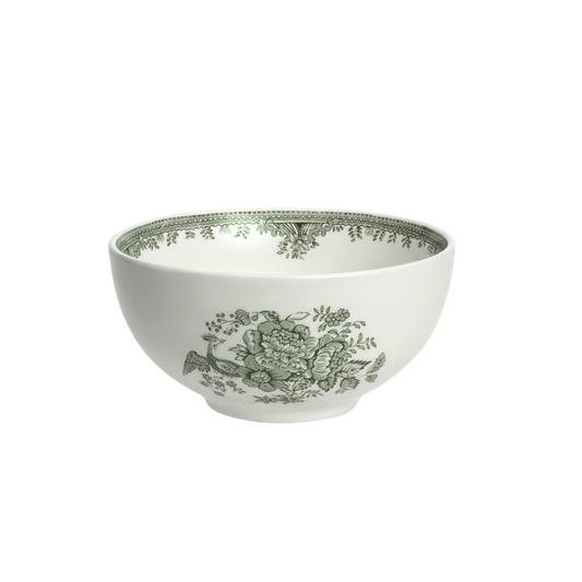 Dark Green Green Asiatic Pheasants Small Footed Bowl 16cm/6"