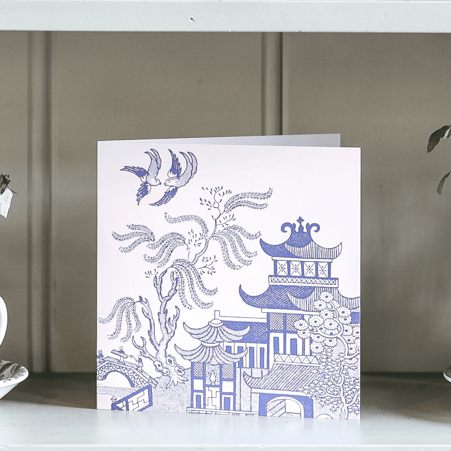 Blue Willow Greeting Card