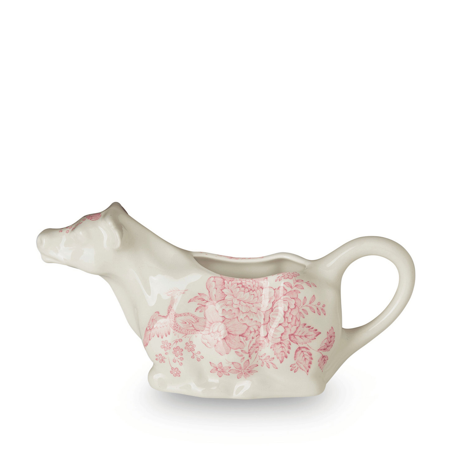 Pink Asiatic Pheasants Cow Creamer 150ml/0.25pt Gift Boxed