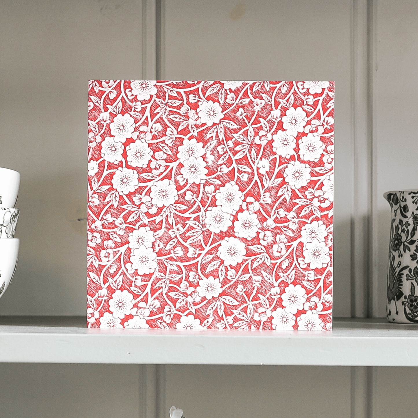 Burleigh Red Calico Greeting Card