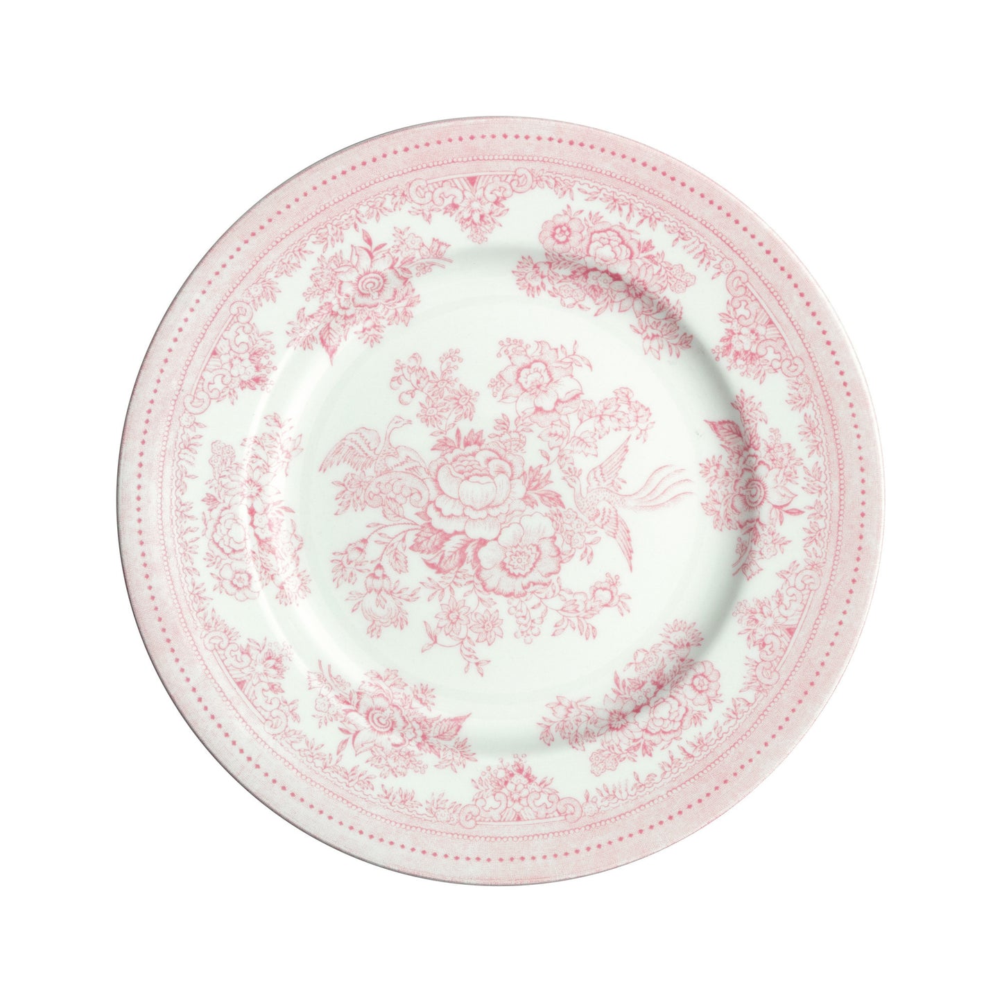 Pink Asiatic Pheasants Plate 17.5cm/7" Seconds