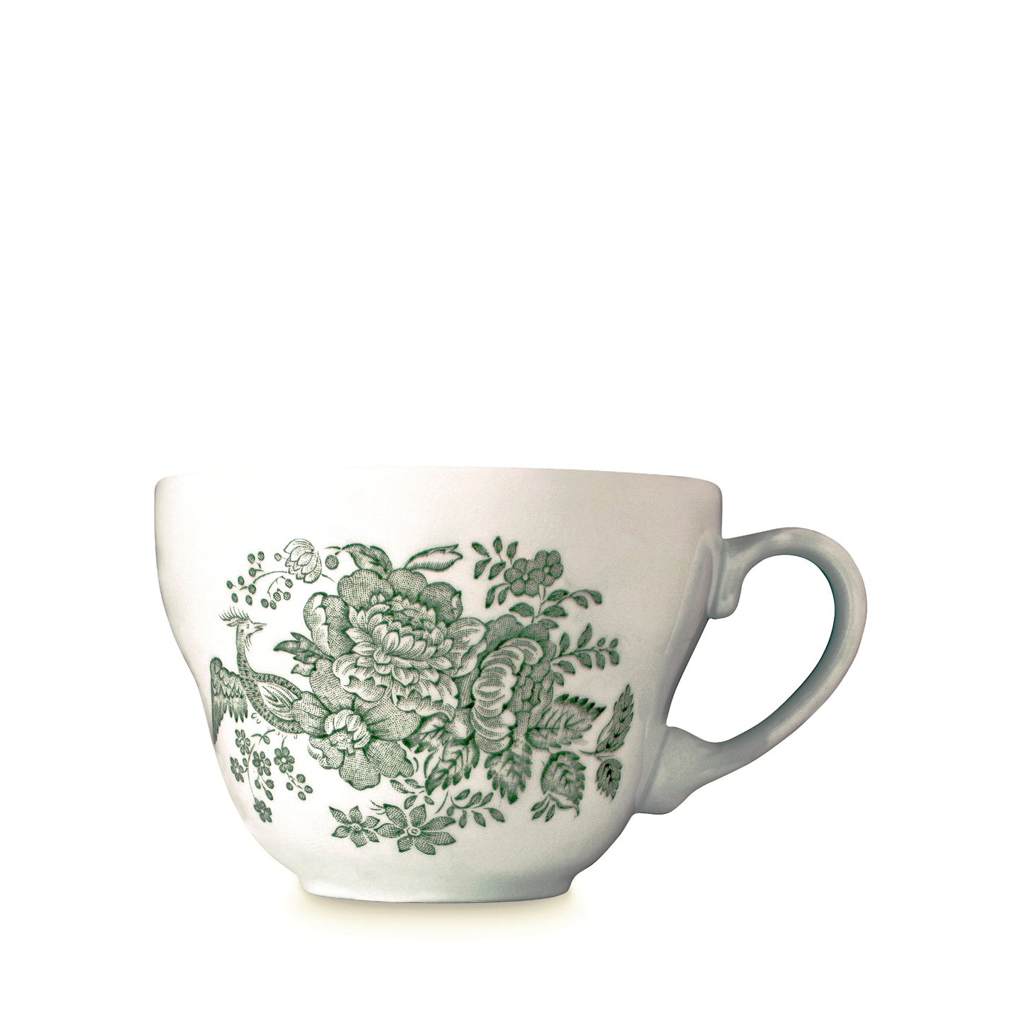 Green Asiatic Pheasants Breakfast Cup Seconds