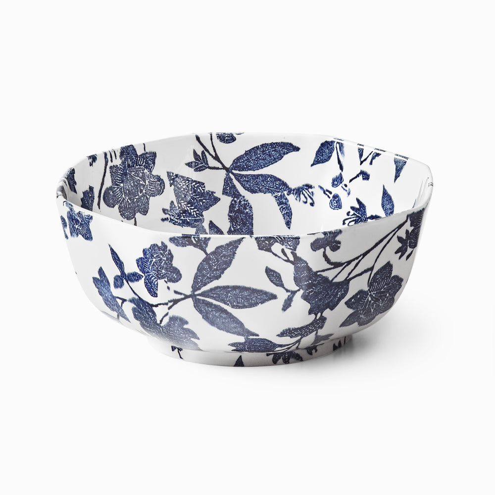 Garden Vine Indigo Octagonal Bowl