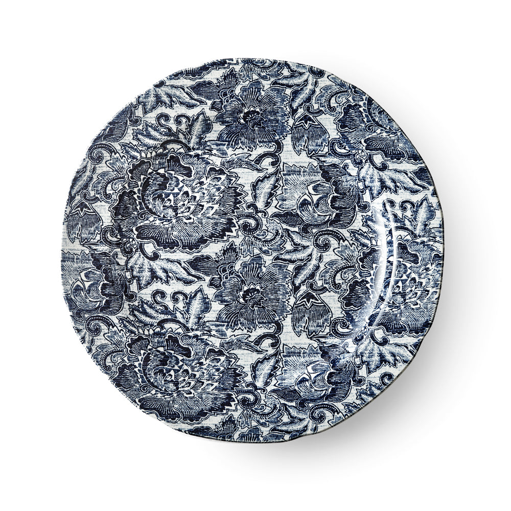 Faded Peony Indigo Dinner Plate