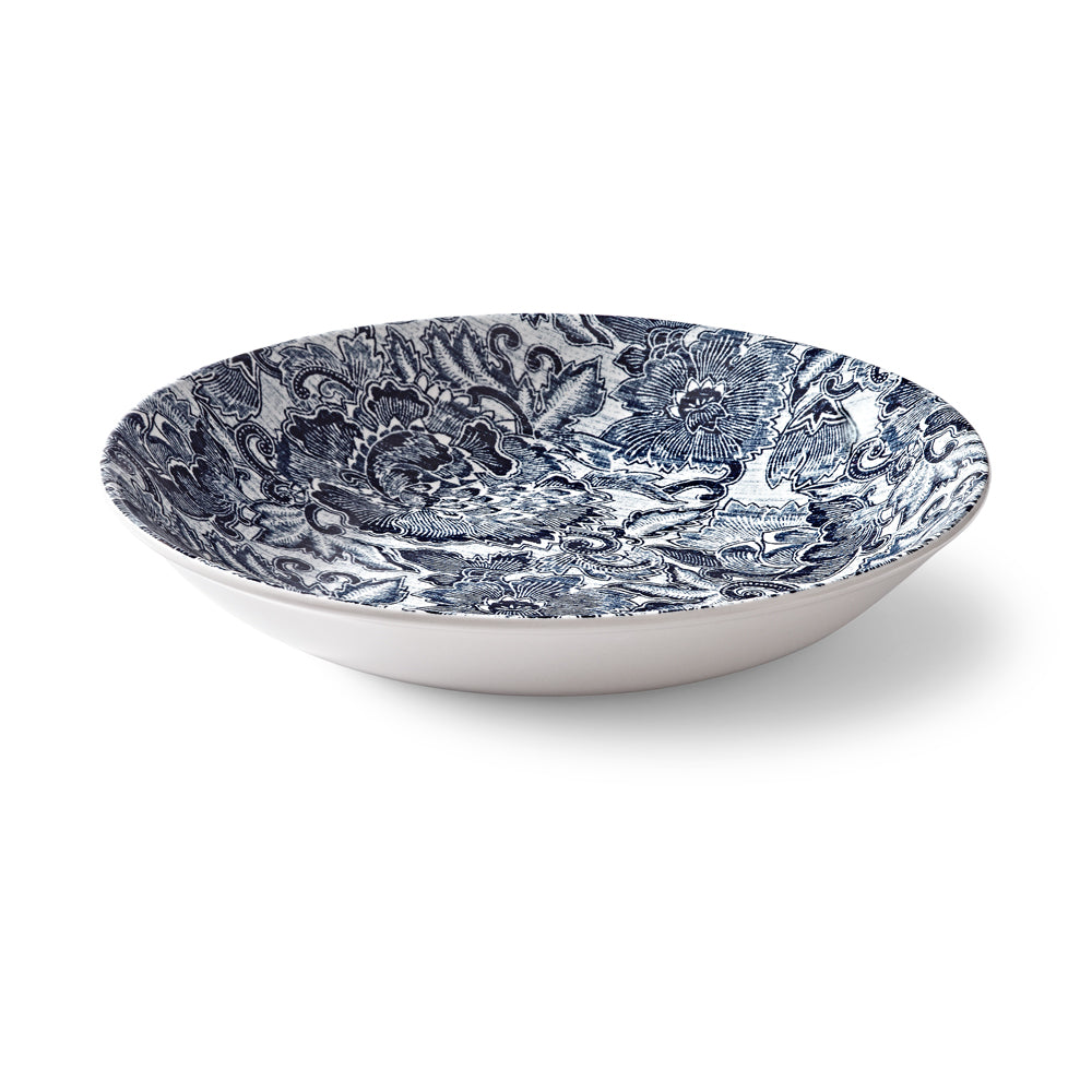 Faded Peony Indigo Pasta Bowl