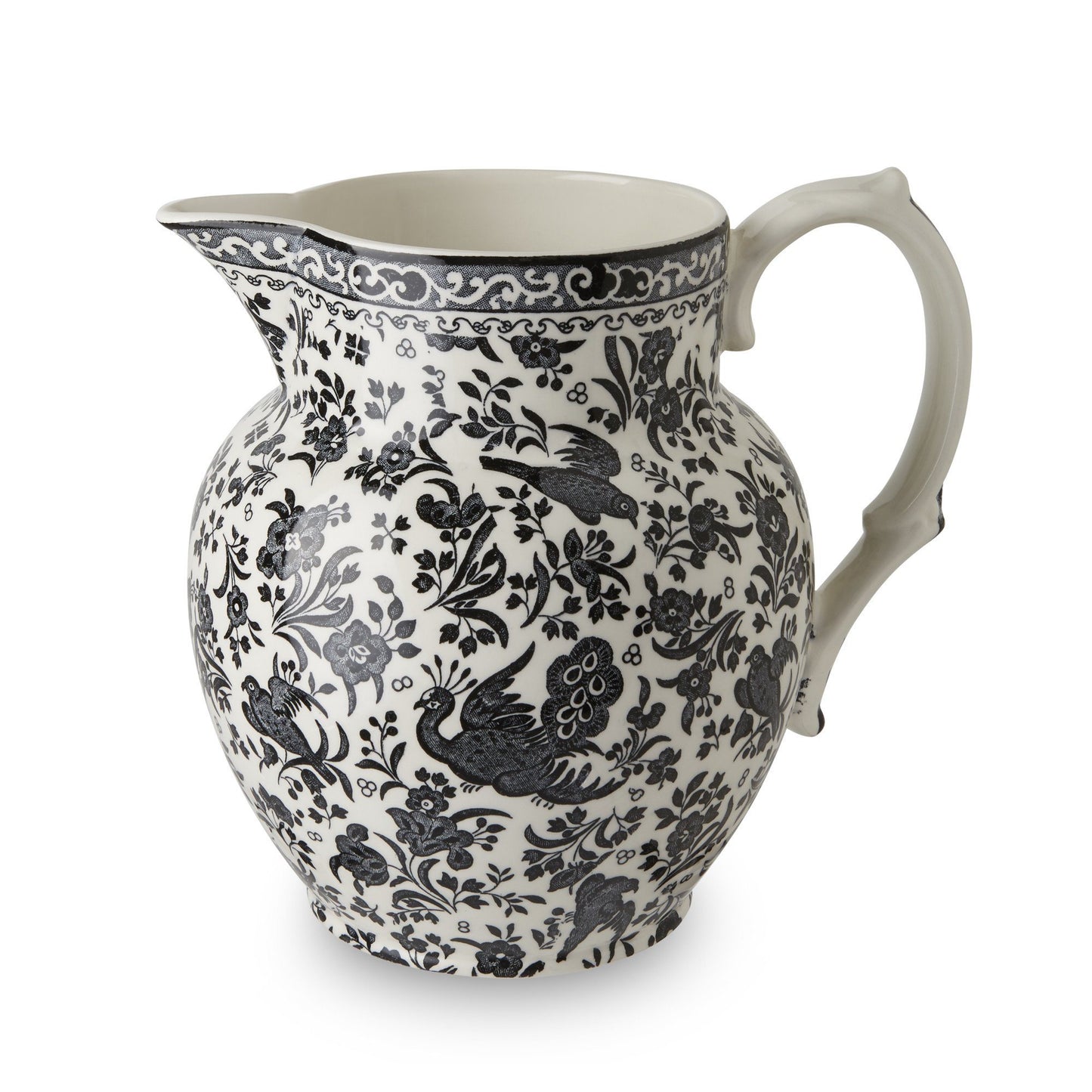Etruscan Jug - Black Regal Peacock Small Etruscan Jug