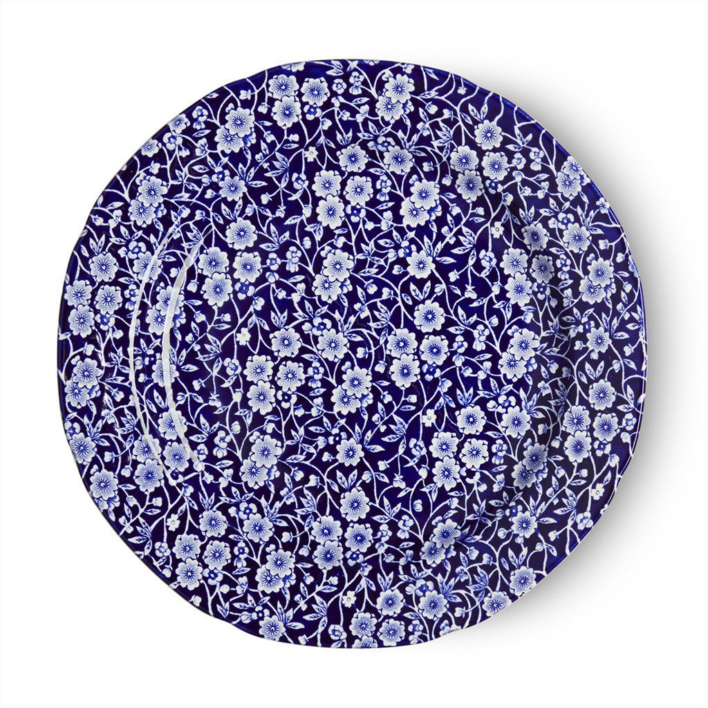 Plate - Blue Calico Plate 26.5cm/10.5" Seconds