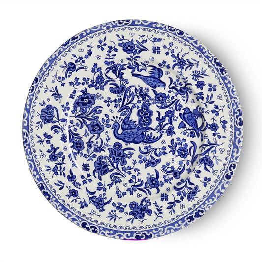Plate - Blue Regal Peacock Plate 22cm/8.75" Seconds