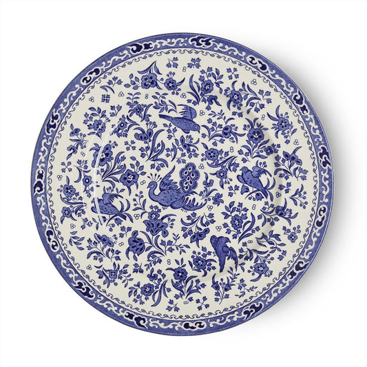 Plate - Blue Regal Peacock Plate 25cm/10" Seconds