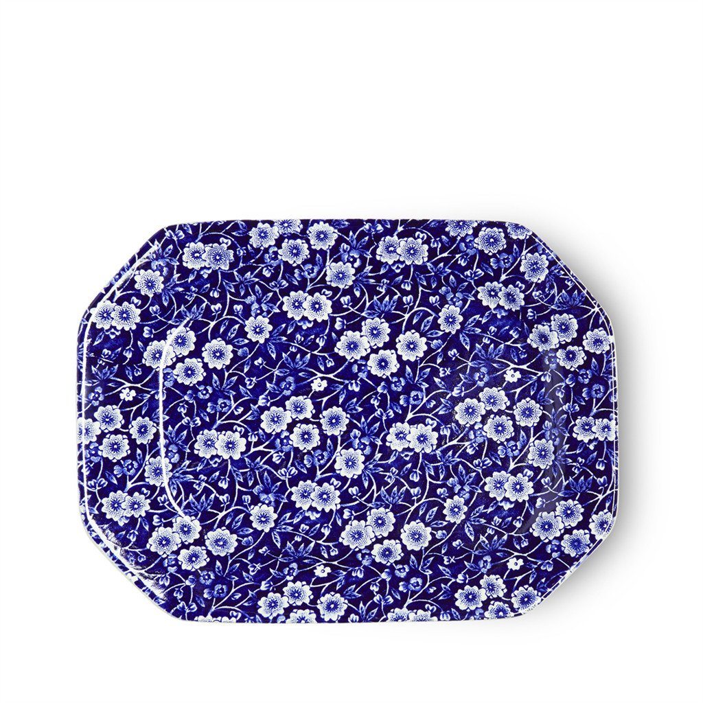 Rectangular Dish - Blue Calico Rectangular Platter 25cm/10" Seconds