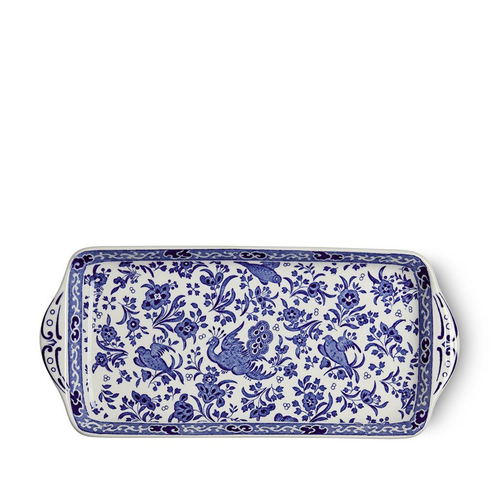 Sandwich Tray - Blue Regal Peacock Rectangular Tray 28cm/11"