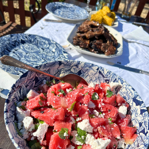 A Father’s Day Feast: BBQ Lamb Chops, Sweetcorn and a Summer Salad Served in Style