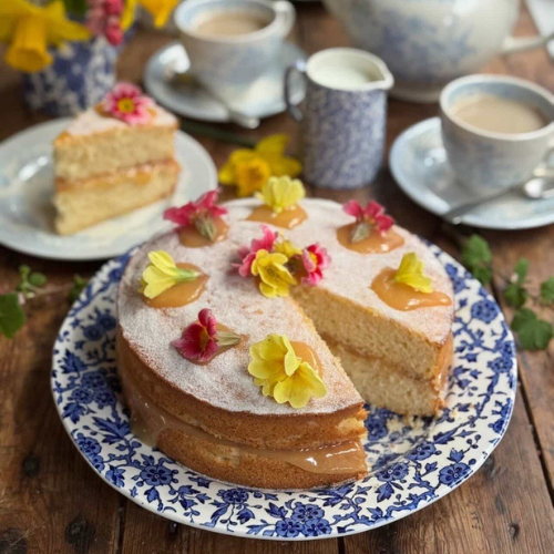 Spring Posy Victoria Sponge Cake by Karen Burns-Booth