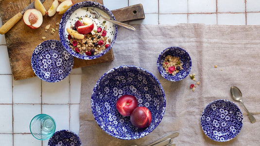 Blue Calico Dinnerware – Plates, Teapots & More | Burleigh Pottery