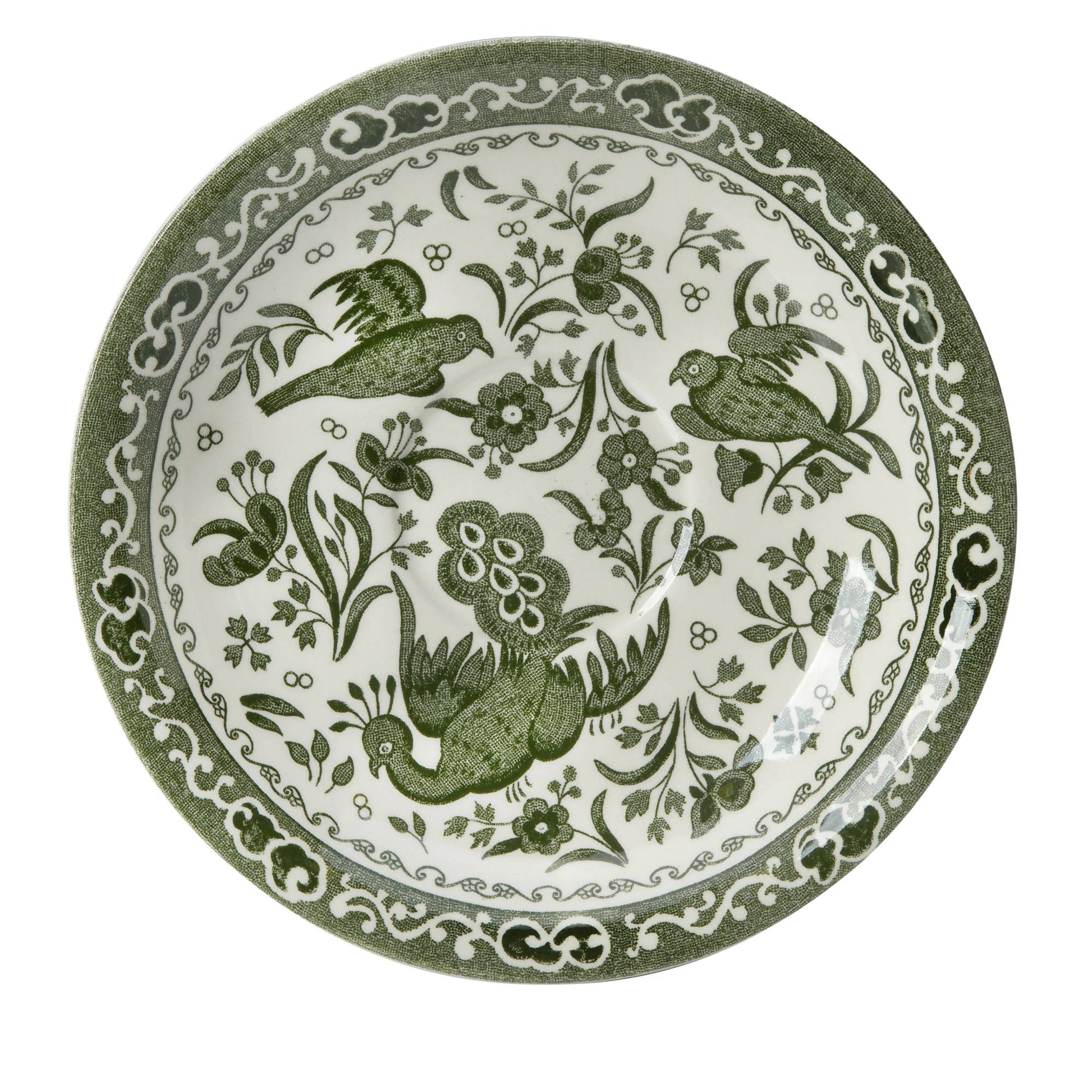 Green Regal Peacock Tea Saucer