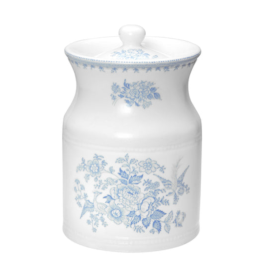 Blue Asiatic Pheasants Archive Large Beaded Storage Jar