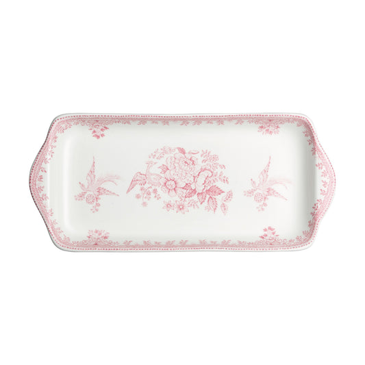 Pink Asiatic Pheasants Rectangular Tray 28cm/11"