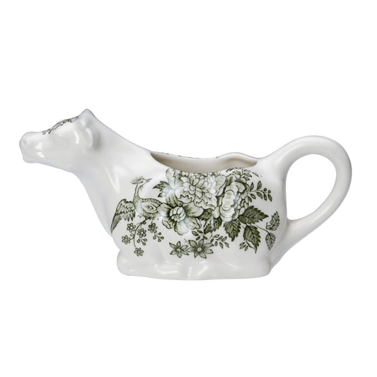 Green Asiatic Pheasants Cow Creamer 150ml/0.25pt Seconds