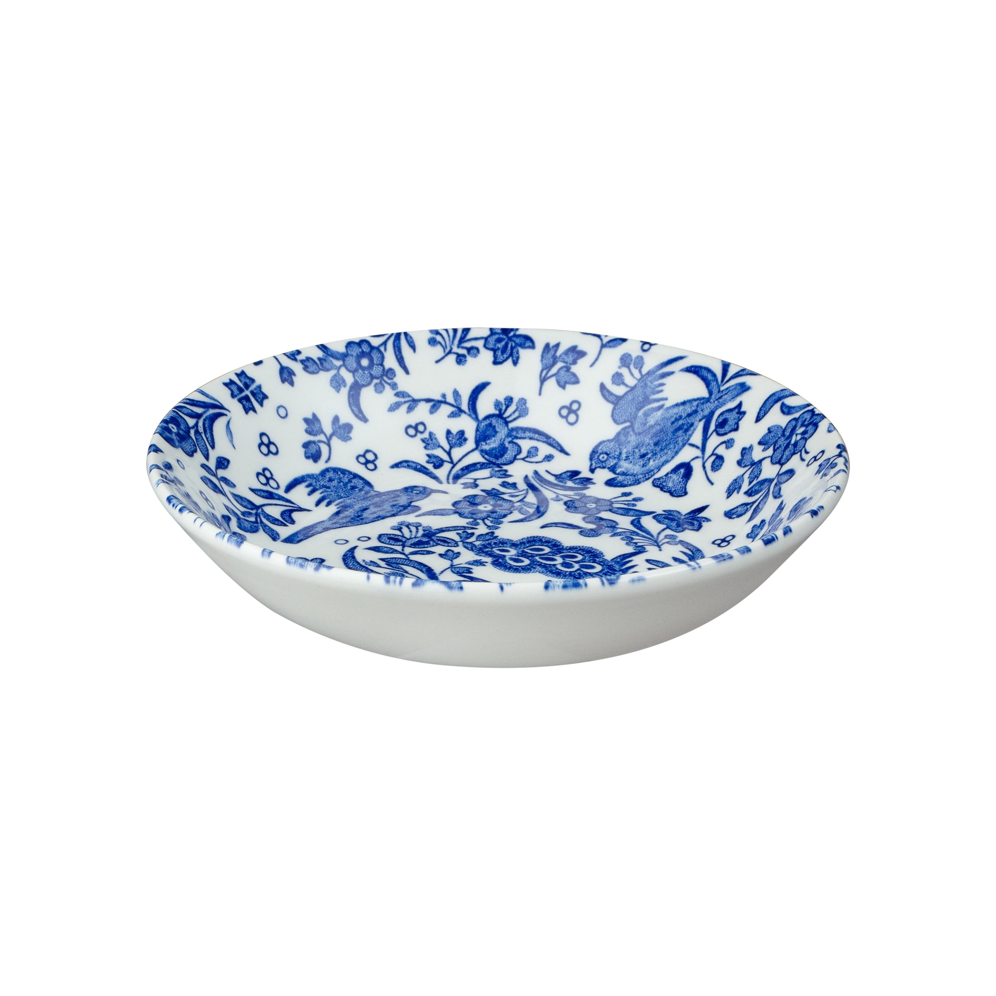 Blue Regal Peacock Butter Pat 12cm Seconds