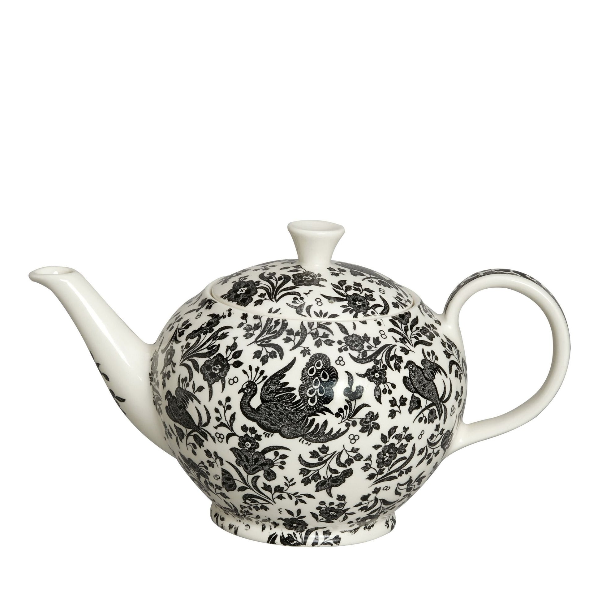 Black Regal Peacock Large Teapot, 800ml