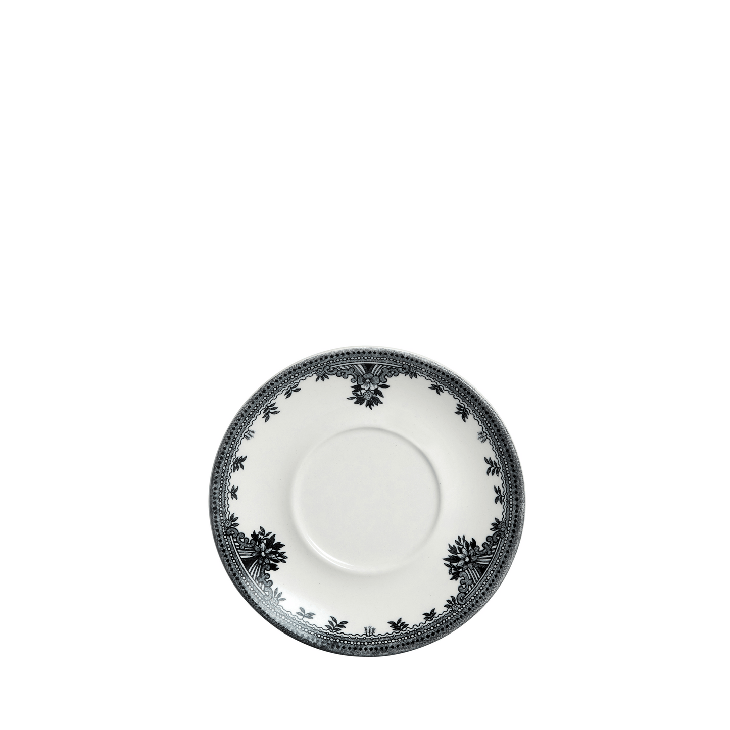 Black & White Asiatic Pheasants Espresso Saucer 11.5cm/4.5"