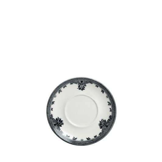 Black & White Asiatic Pheasants Espresso Saucer 11.5cm/4.5"