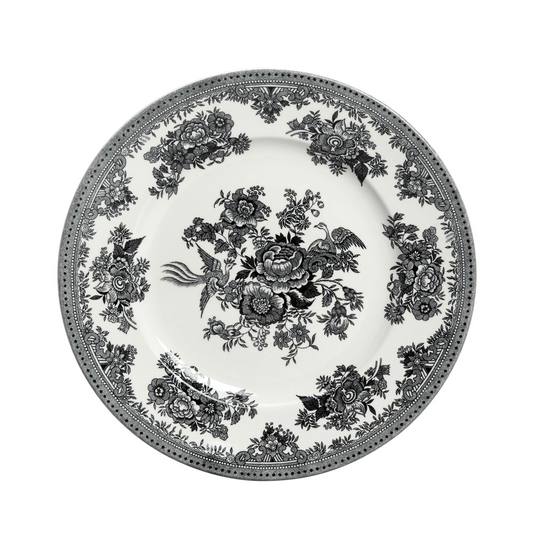 Black & White Asiatic Pheasants Plate 22cm/9"