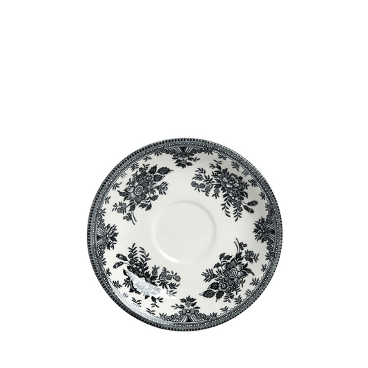 Black & White Asiatic Pheasants Tea Saucer