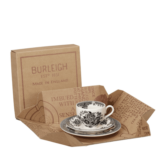 Black & White Asiatic Pheasants Teacup Gift Set