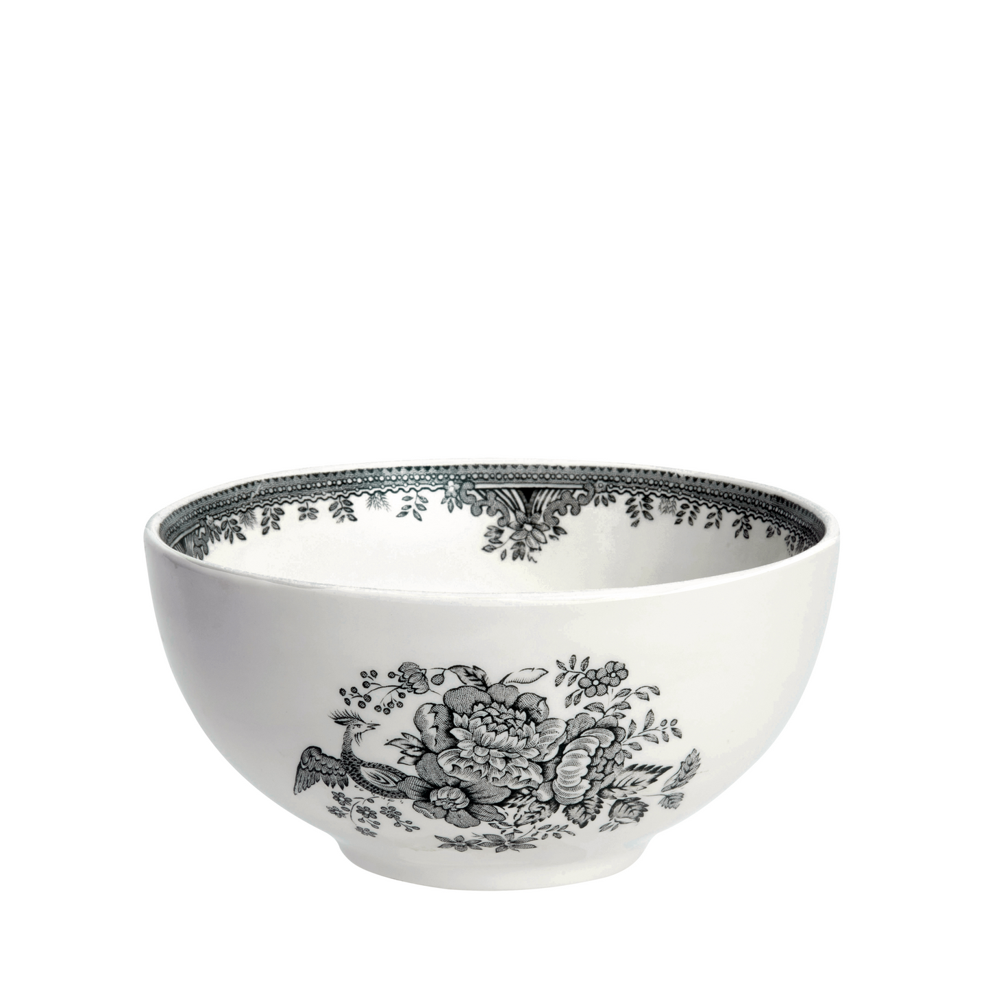 Black & White Asiatic Pheasants Small Footed Bowl 16cm